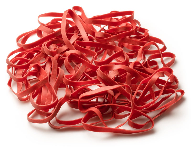 PlasticMill Red Rubber Bands Size 64 (3 1/2" x 1/4") - Colored #64 Rubber Bands Office Supplies - Thick, Elastic Rubber Bands for Tie Dyeing, File Folders, Produce, Cash Bundling (250-Count) - Image 2